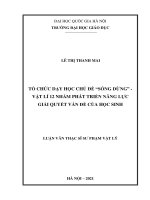 Tổ chức dạy học chủ đề sóng dừng vật lí 12 nhằm phát triển năng lực giải quyết vấn đề của học sinh 