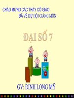 Bài giảng Đại số 7 tiết 42: Luyện tập