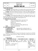 Bài giảng Môn Giáo dục công dân 6 - Tuần 25 - Tiết 35: Ngoại khóa quyền trẻ em