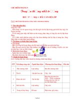 Giáo án môn Hoạt động ngoài giờ lên lớp 8 cả năm