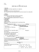 Giáo án môn Đại số 8 tiết 38: Phép chia các phân thức đại số