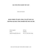 Hoàn thiện tổ chức công tác kế toán tại trường đại học công nghiệp dệt may hà nội   