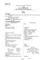 Giáo án Toán Hình học 7 tiết 25: Trường hợp bằng nhau thứ hai của tam giác cạnh – góc – cạnh (c.g.c)