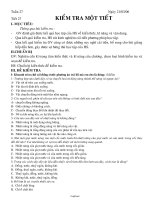 Giáo án Vật lí Lớp 8 - Tiết 27: Kiểm tra 1 tiết - Năm học 2006-2007