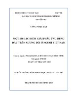 một số đặc điểm giải phẫu ứng dụng đầu trên xương đùi ở người việt nam 