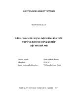Nâng cao chất lượng đội ngũ giảng viên trường đại học công nghiệp dệt may hà nội   