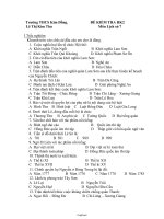 Đề kiểm tra HK2 Môn Lịch sử 7 - Trường THCS Kim Đồng