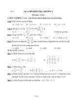 Giáo án môn Toán 7 - Tiết 22: Đề kiểm tra chương I