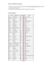 Giáo án English 6 - Unit 5: I'm Cold