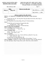 Kiểm tra học kì I môn Toán Lớp 6 - Năm học 2010-2011 - Trường THCS Tân Liên