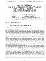 Một số giải pháp nâng cao chất lượng dạy và học văn miêu tả- Biểu cảm ở bậc trung học cơ sở