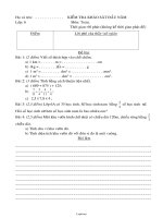 Kiểm tra khảo sát đầu năm lớp: 6 môn: Toán. Thời gian: 60 phút