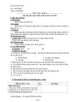 Giáo án Ngữ văn 8 - Tiết 20: Trả bài viết tập làm văn số 1 - Năm học 2009-2010 - Lê Đức Quang