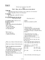 Giáo án Toán Lớp 3 - Tuần 1 - Năm học 2007-2008