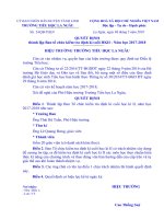 QUYẾT ĐỊNH thành lập Ban tổ chức kiểm tra định kì cuối HKII - Năm học 2017-2018