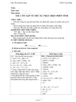 Giáo án lớp 6 môn Số học - Tiết 1: Ôn tập về thứ tự thực hiện phép tính