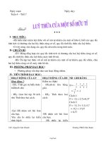 Giáo án Đại số 7 tuần 4 tiết 7: Luỹ thừa của một số hữu tỉ