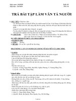 Giáo án Ngữ văn lớp 6 - Tiết dạy 116: Trả bi tập làm văn tả người