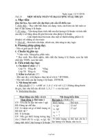 Giáo án Đại số 7 chuẩn tiết 24: Một số bài toán về đại lượng tỉ lệ thuận