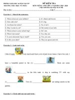 Đề ôn tập lớp 3 lần 3 tháng 4 năm 2020