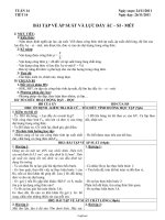 Giáo án Vật lí Lớp 8 - Tiết 14: Bài tập về áp suất và lực đẩy Ác-si-mét - Năm học 2011-2012