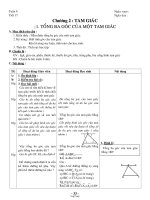 Giáo án Toán Hình học 7 tiết 17: Tổng ba góc của một tam giác