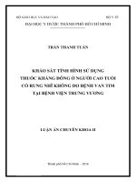 khảo sát tình hình sử dụng thuốc kháng đông ở người cao tuổi có rung nhĩ không do bệnh van tim tại bệnh viện trưng vương 