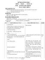 Giáo án Toán Lớp 3 - Tuần 32 - Bài: Luyện tập chung