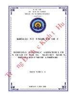 Đánh giá sự hài lòng của khách du lịch nội địa đối với chất lượng dịch vụ xe điện trên địa bàn tỉnh Thừa Thiên Huế.