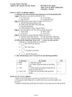 Đề kiểm tra HKII môn: Lịch sử- Khối 7 - Trường THCS Trần Phú