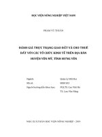 Đánh giá thực trạng giao đất và cho thuê đất với các tổ chức kinh tế trên địa bàn huyện yên mỹ, tỉnh hưng yên   