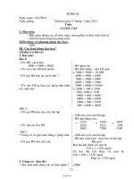 Giáo án tổng hợp Tuần 21 Lớp 3 năm học 2011