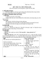 Giáo án Ngữ văn Lớp 6 - Tiết 125: Bức thư của thủ lĩnh da đỏ - Năm học 2011-2012
