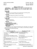 Giáo án Công nghệ 7 tuần 26: Vai trò, nhiệm vụ của nuôi thủy sản