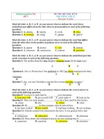 Đề Thi Học Kỳ 2 Môn Anh Lớp 12 Có Đáp Án- Đề 3