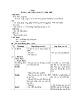 Ôn tập về phép cộng và phép trừ