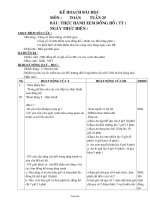 Giáo án Toán Lớp 3 - Tuần 25 - Bài: Thực hành xem đồng hồ (Tiếp theo)