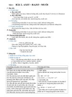 Bài 2. Axit, bazơ và muối