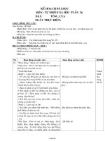 Giáo án Tự nhiên xã hội Lớp 3 - Tuần 26 - Bài: Tôm, cua