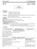 Giáo án môn Vật lí Lớp 8 - Bài 6: Lực ma sát - Năm học 2011-2012 - Phan Quang Hiệp