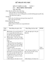 Giáo án Tự nhiên xã hội Lớp 3 - Tuần 7 - Bài: Hoạt động thần kinh