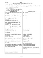 Giáo án Toán - Tuần 10 - Bài: Phép trừ trong phạm vi 100 (trừ không nhớ)