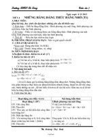 Bài giảng môn Đại số lớp 7 - Tiết 4: Những hằng đẳng thức đáng nhớ