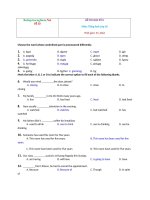 Đề Thi HK 2 Môn Anh 10 Có Đáp Án- Đề 20