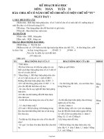 Giáo án Toán Lớp 3 - Tuần 31 - Bài: Chia số có năm chữ số cho số có một chữ số (Tiếp theo)