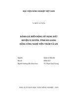Đánh giá biến động sử dụng đất huyện vị xuyên, tỉnh hà giang bằng công nghệ viễn thám và gis   