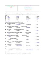 Đề Thi HK 2 Tiếng Anh Có Đáp Án Lớp 10 – Đề 22