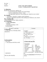 Unit 1. My new school. Lesson 1. Getting started