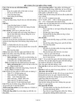 Đề cương ôn tập môn Công nghệ 6 - Học kỳ II - Năm học 2010-2011