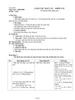 Giáo án môn Toán 12 - Bài: Bài tập mặt cầu - Khối cầu (chương trình nâng cao)